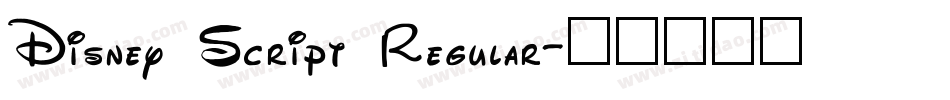 Disney Script Regular字体转换
